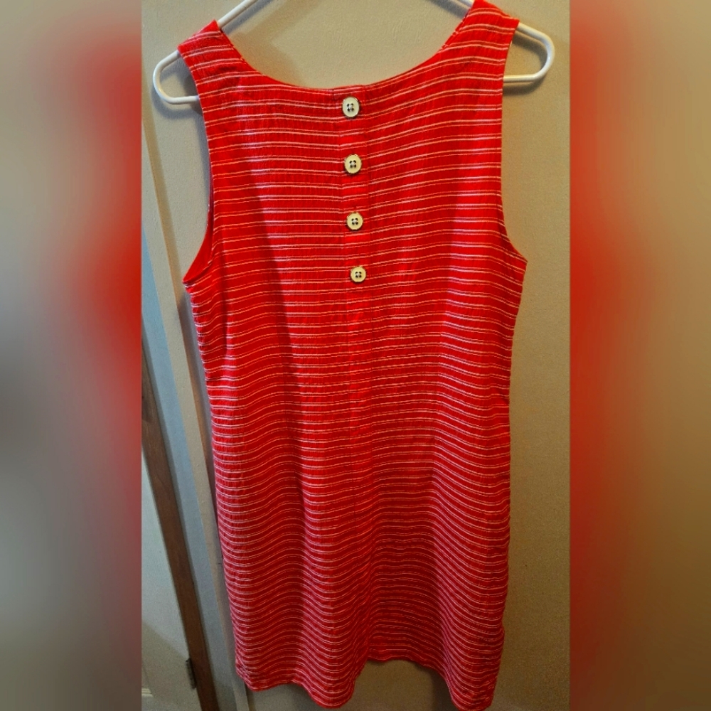 White and red  short  dress